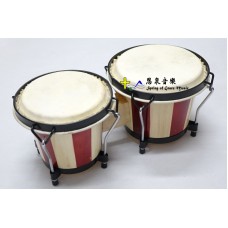 Bongo drum (Red and White Pattern) 邦戈鼓 (紅白間條)